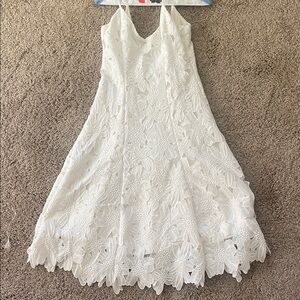 Vera Wang White Floral Dress